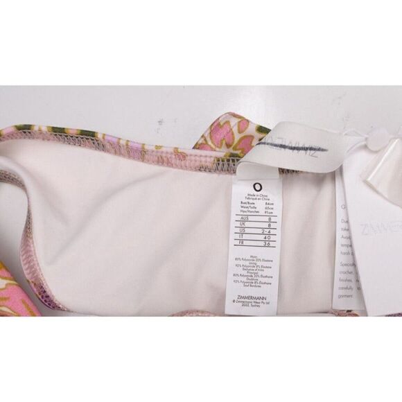 Zimmermann Womens Violet Printed Bikini Bottom Swim Suit AU 0 US 4 NWT - Picture 6 of 6